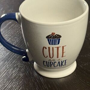 Cute as a Cupcake Mug with Blue Handle